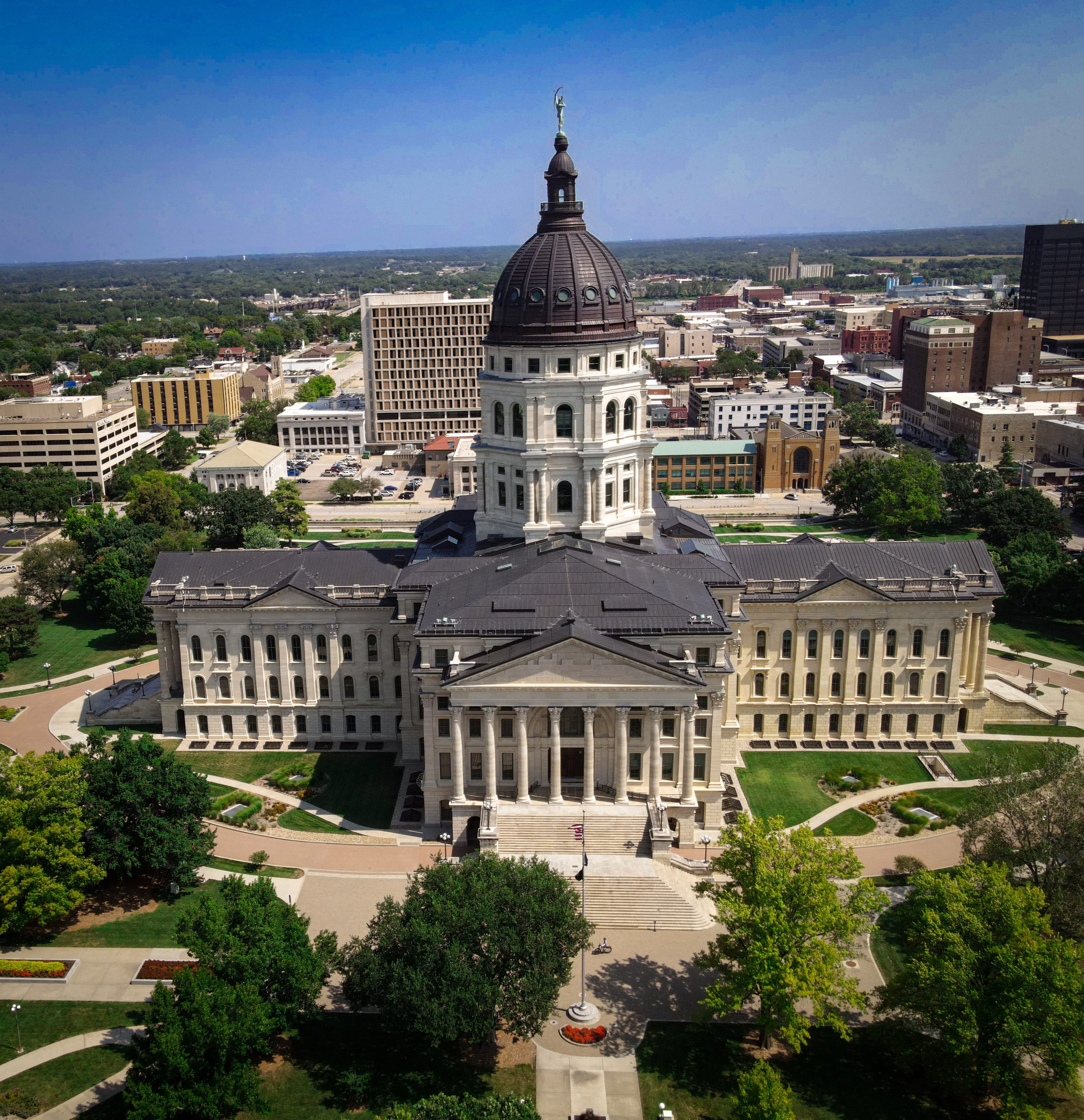 Kansas State Capitol building in Topeka, Kansas - Recently renovated with $300 million investment